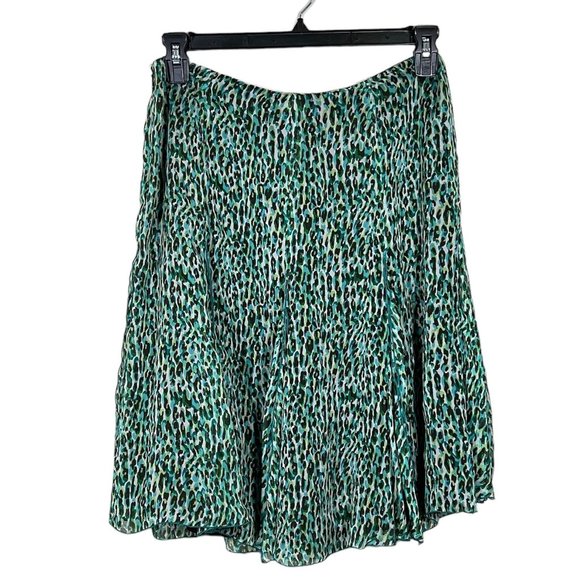 Dana Buchman - Women's Size 8 - Skirt w/Black & Blue Animal Print - 100% Silk - Picture 2 of 8